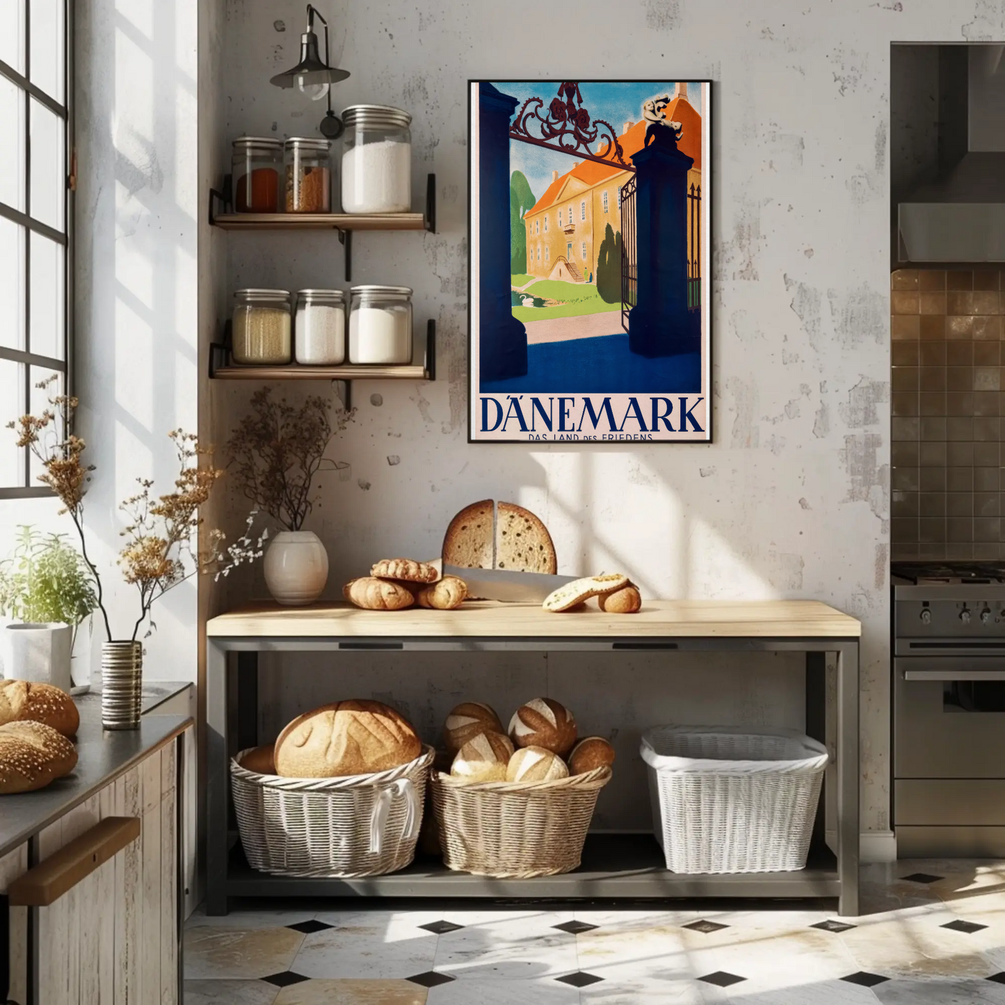 Denmark Land of Peace Vintage Poster