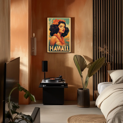 Hawaii Vintage Travel Poster
