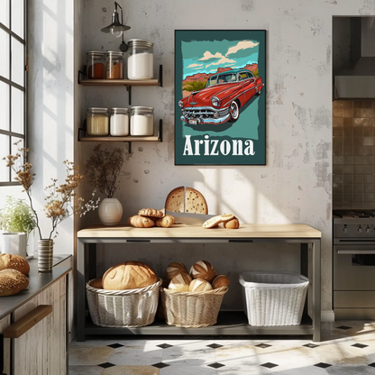 Arizona Desert Adventure Vintage Poster