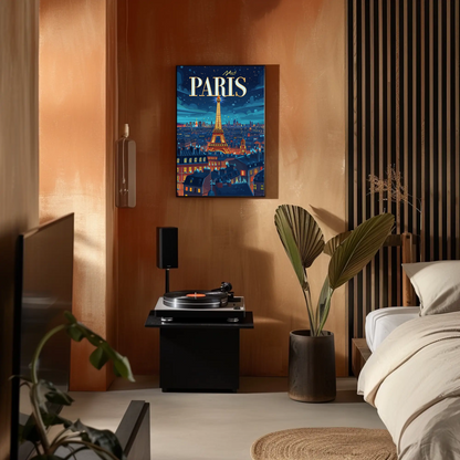 Paris Night Vintage Poster