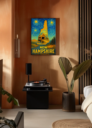 New Hampshire Starry Night Poster