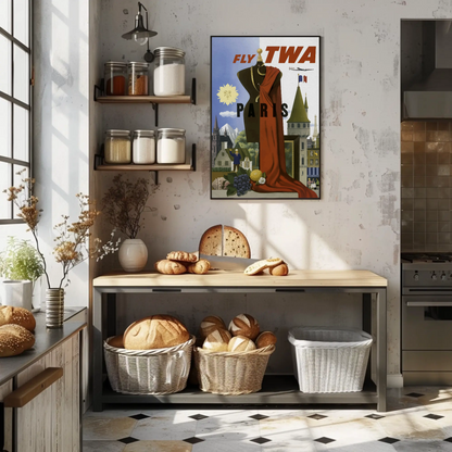 Fly TWA Paris Poster