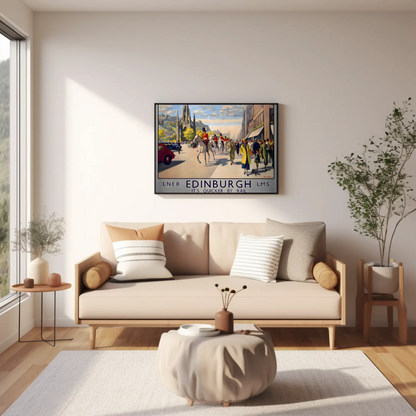 Edinburgh Travel by Rail Poster