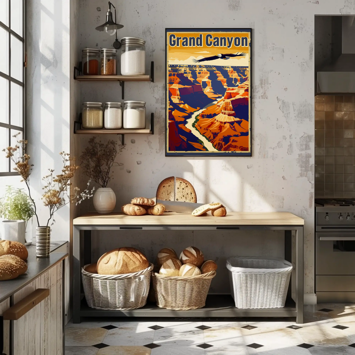 Grand Canyon Eagle Poster