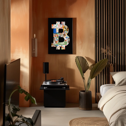 Vintage Poster Bitcoin Collage Art