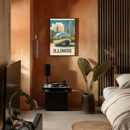 Illinois Vintage Poster
