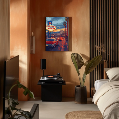 Vintage Travel Poster - Las Vegas, Nevada Lights