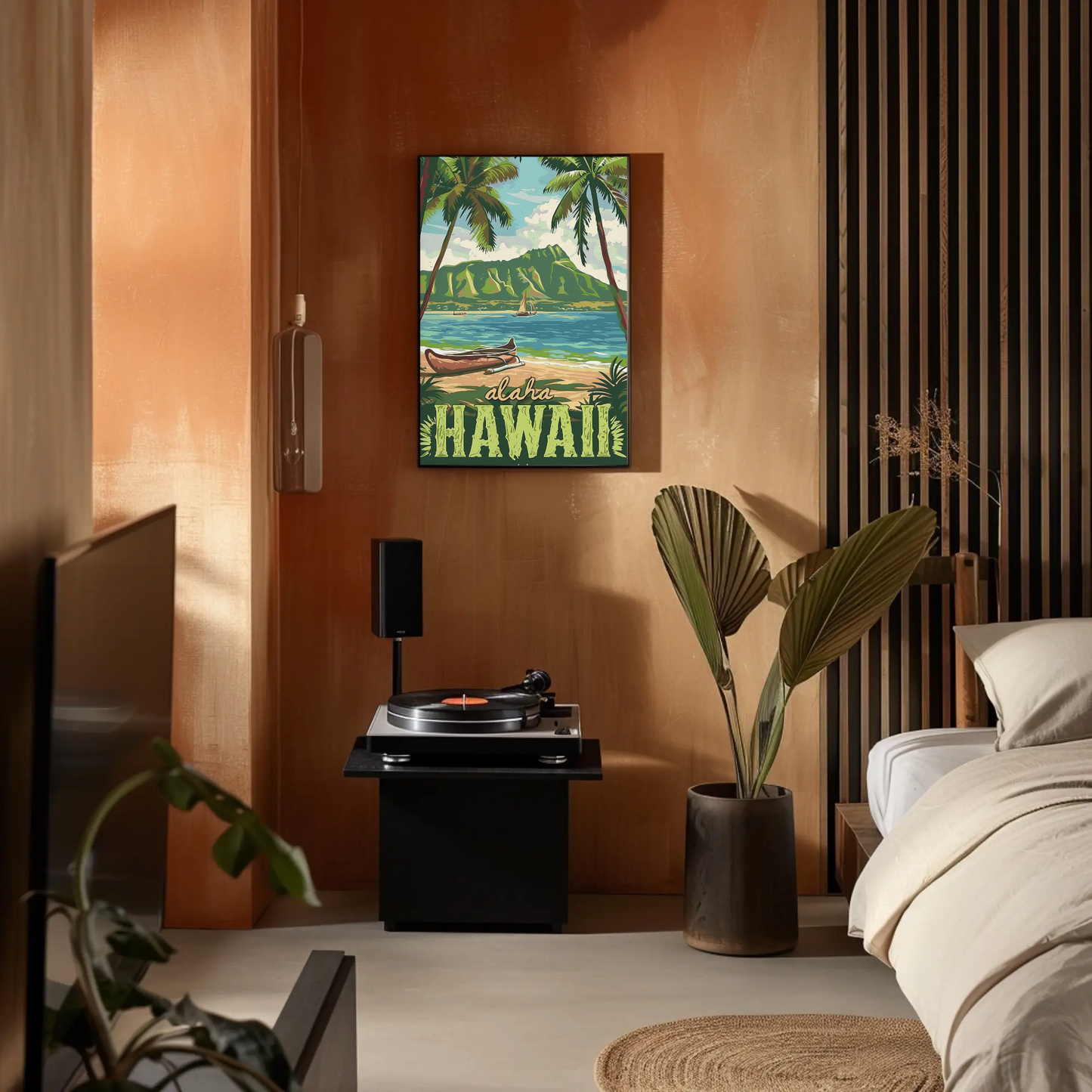 Aloha Hawaii Beach Vintage Poster