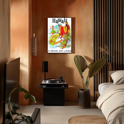 Hawaii Air Lines Travel Poster