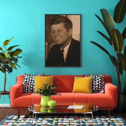 John F. Kennedy 35th President Sepia Photo