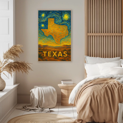 Texas Starry Night Poster