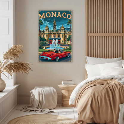 Elegant Monaco Vintage Poster