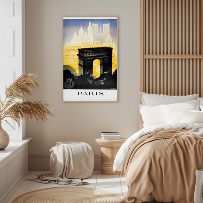 Air France Paris Londres Flight Vintage Travel Poster