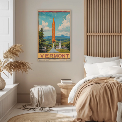 Vermont Vintage Poster - Rocket Launch
