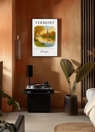 Vermont, Burlington Signature Series Vintage Travel Poster