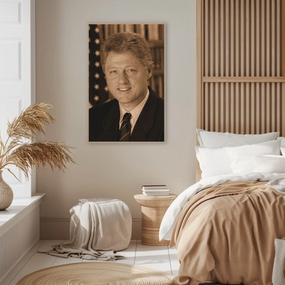 William Clinton 42nd President Sepia Photo