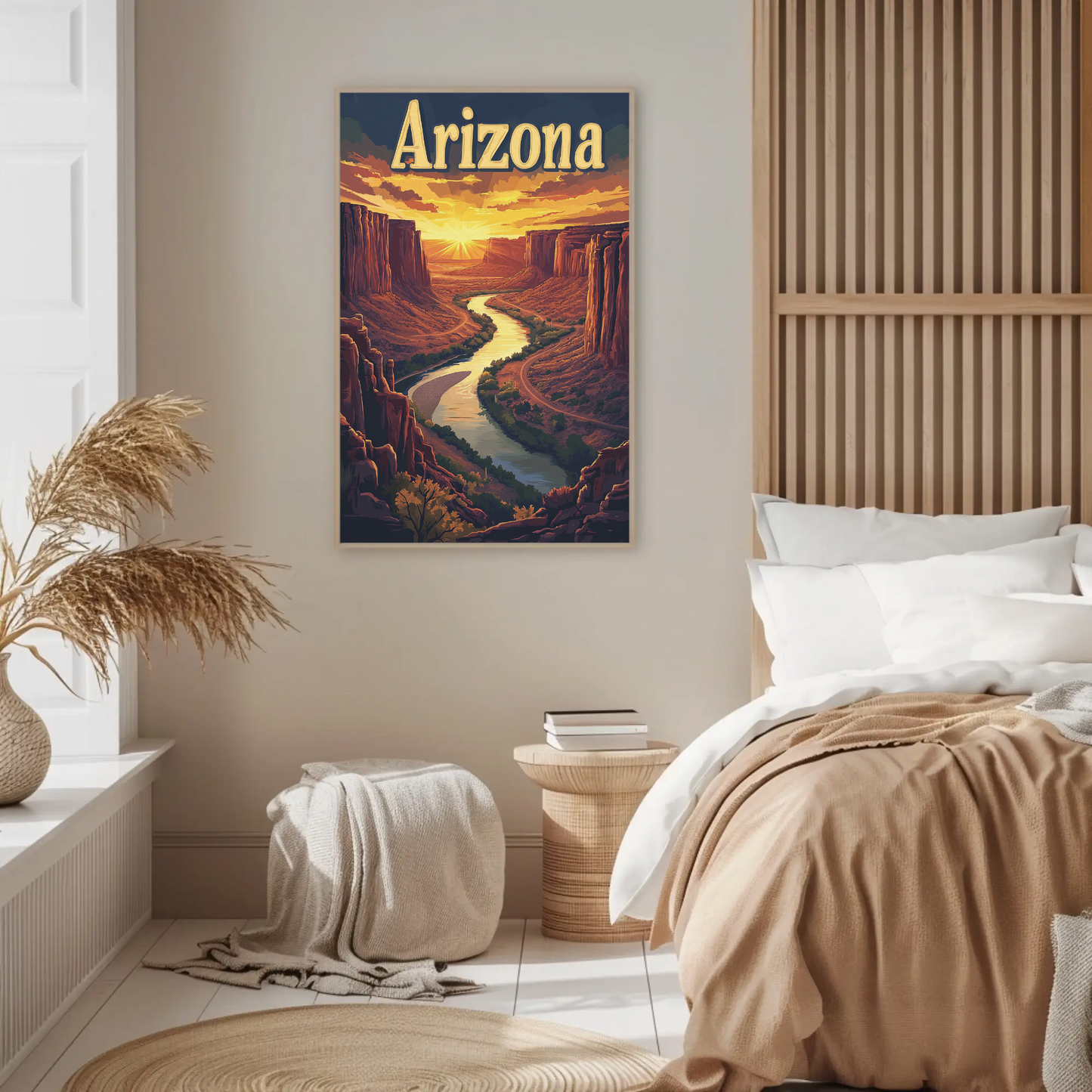 Arizona Vintage Poster - Canyon Sunset
