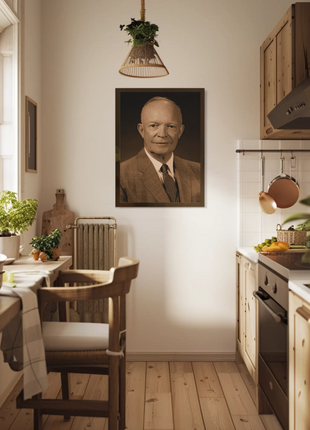 Dwight Eisenhower 34th President Sepia Photo