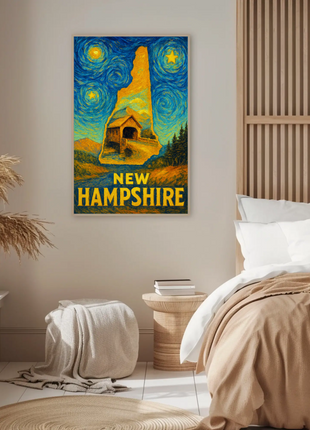 New Hampshire Starry Night Poster