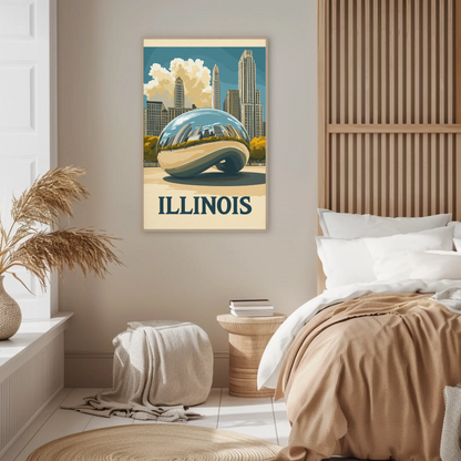 Illinois Vintage Poster