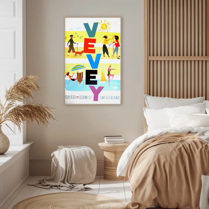 Vevey Vintage Poster Switzerland Activities