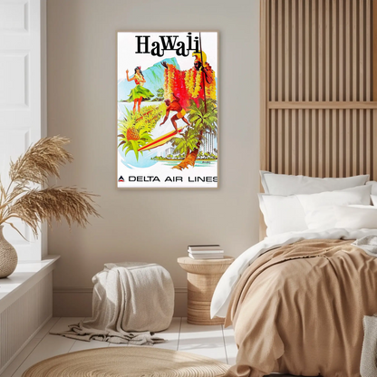 Hawaii Air Lines Travel Poster