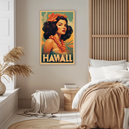 Hawaii Vintage Travel Poster