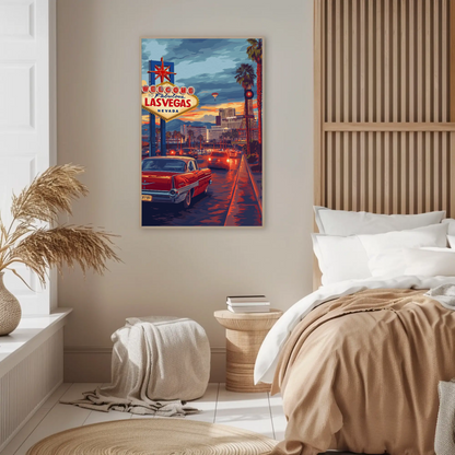 Vintage Travel Poster - Las Vegas, Nevada Lights