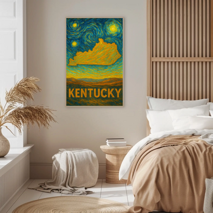 Kentucky Starry Night Poster