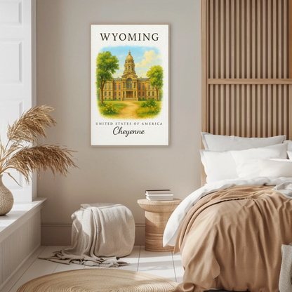 Wyoming, Cheyenne Signature Series Vintage Travel Poster