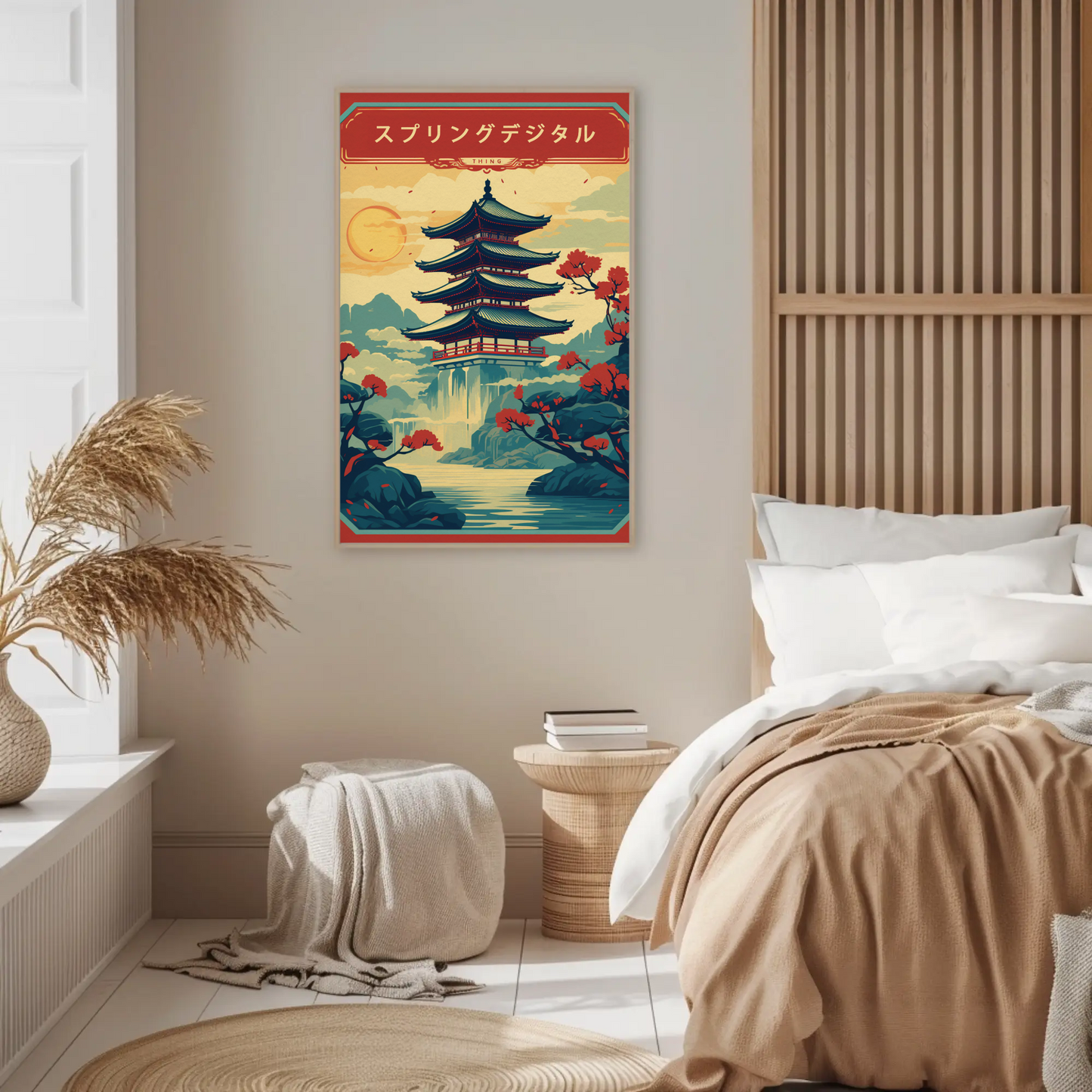 Japan Pagoda Vintage Travel Poster
