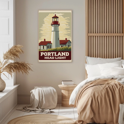 Portland Head Light - Maine Vintage Travel Poster
