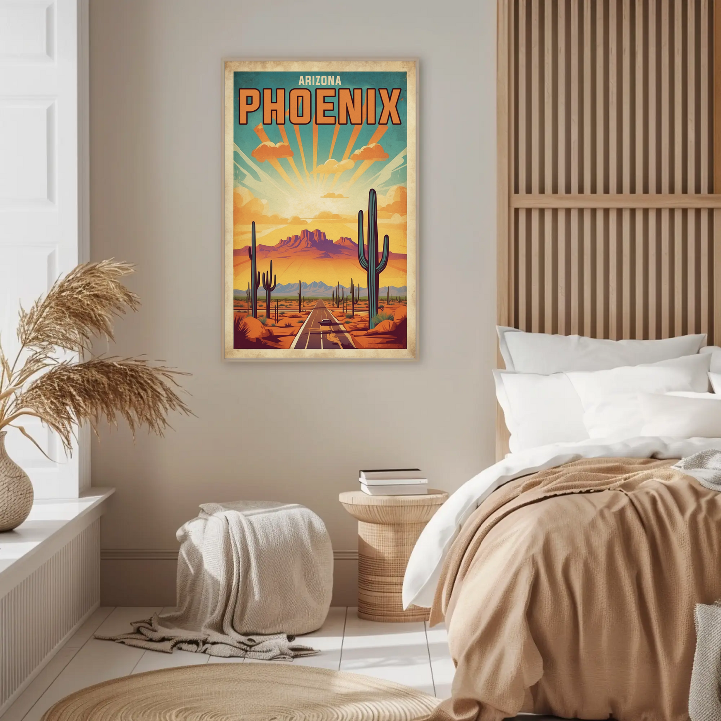 Phoenix Arizona Vintage Travel Poster Artwork