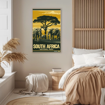 South Africa National Park Vintage Poster