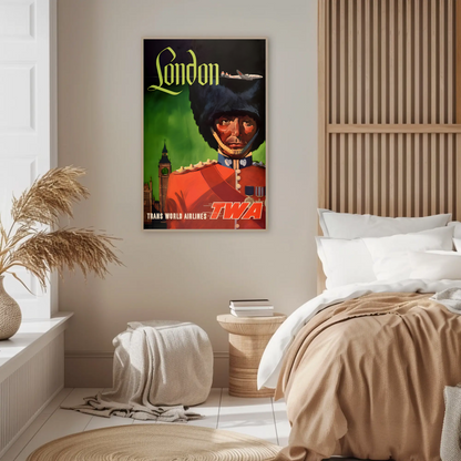 London Trans World Airlines Vintage Poster