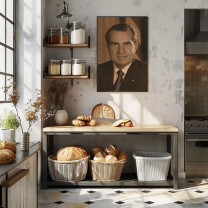 Richard Nixon 37th President Sepia Photo