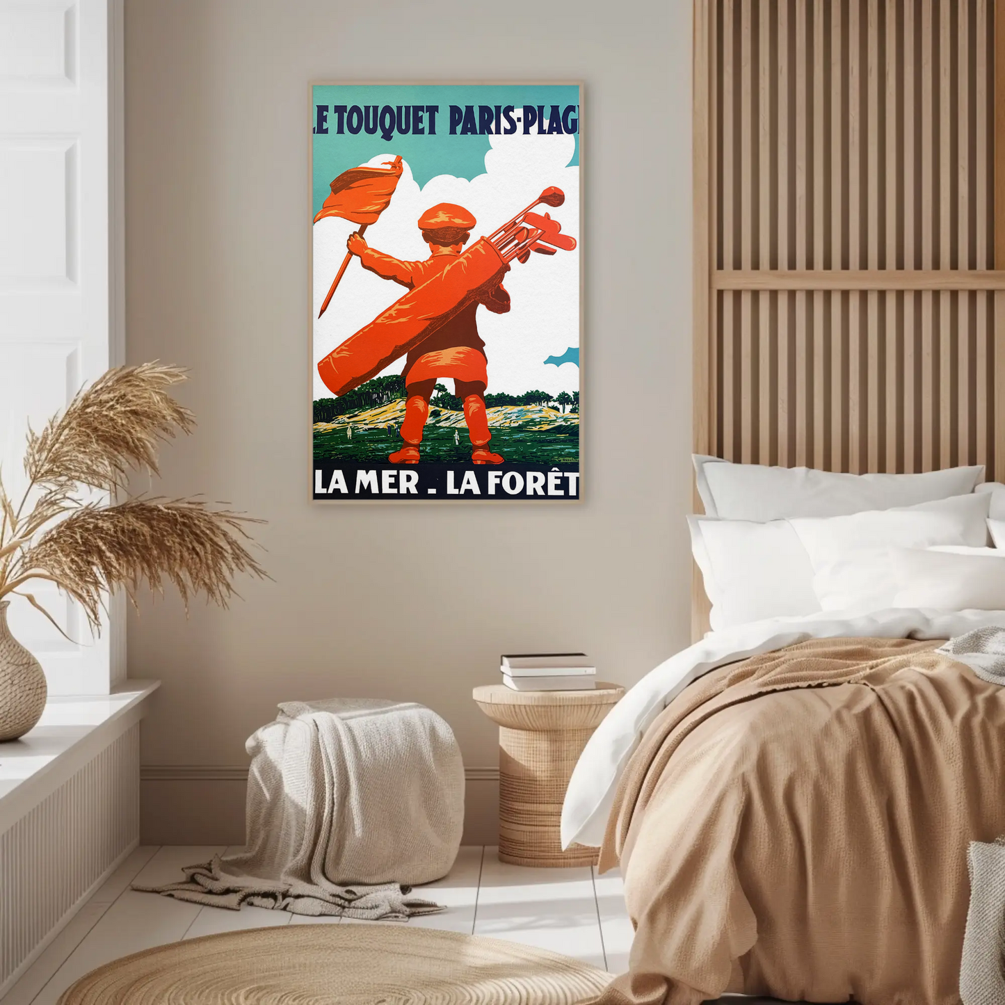 Le Touquet Paris Plage Golf Scene Vintage Travel Poster