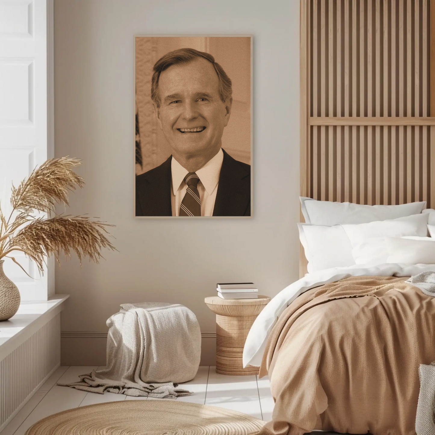 George Bush 41st President Sepia Photo