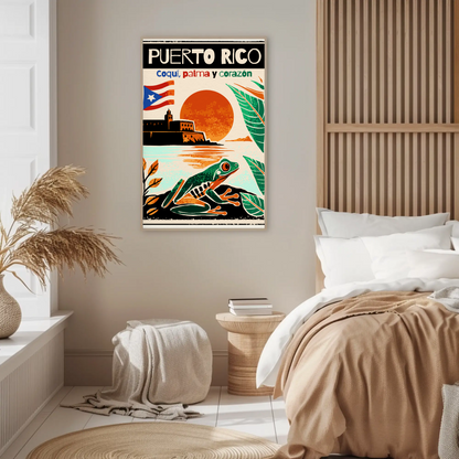 Vintage Poster Puerto Rico Coqui
