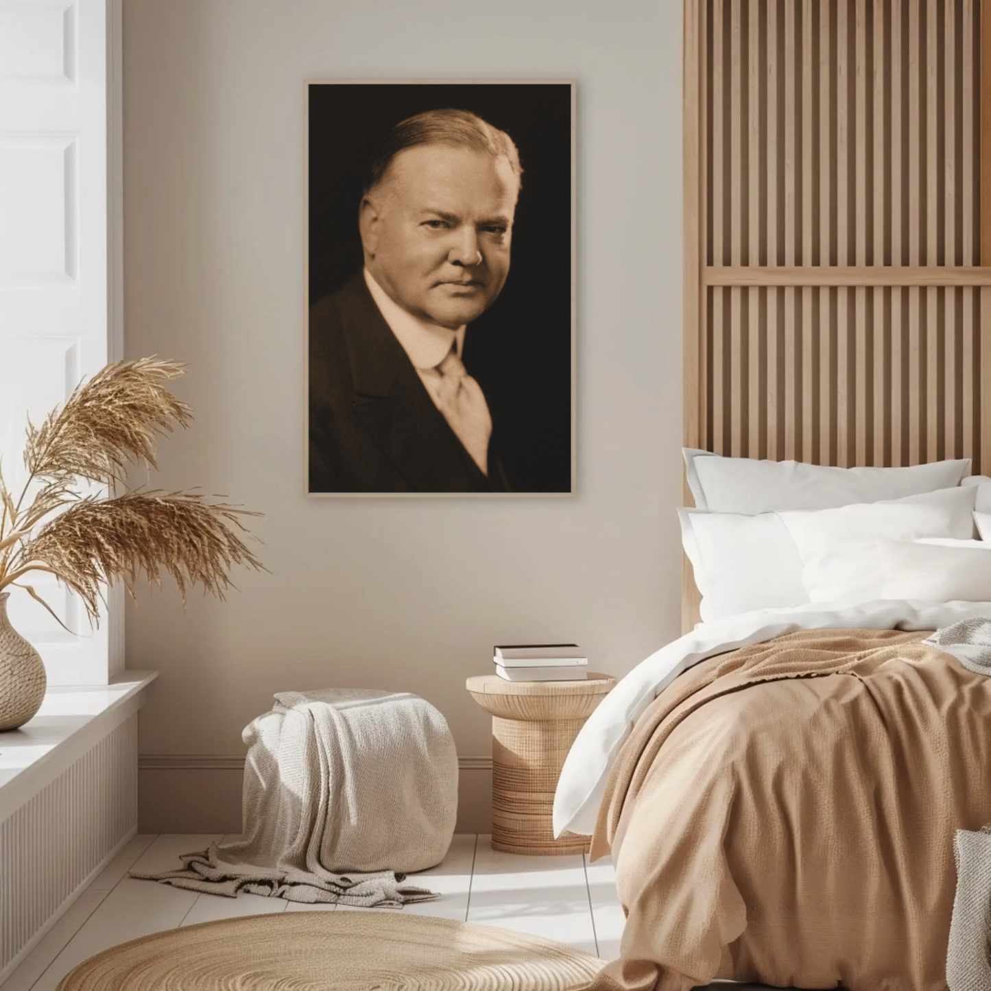 Herbert Hoover 31st President Sepia Photo