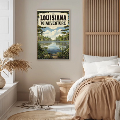 Louisiana Vintage Poster - Bayou Adventure
