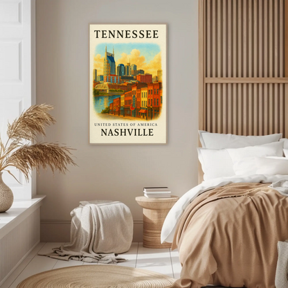 Tennessee, Nashville Signature Series Vintage Travel Poster