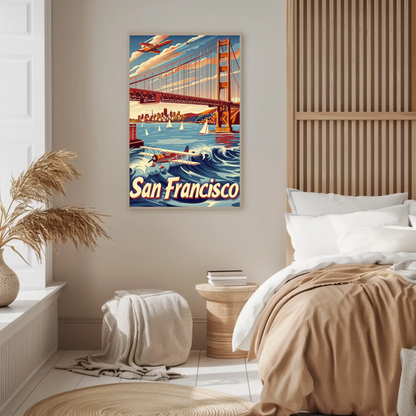 San Francisco Golden Gate Vintage Style Poster
