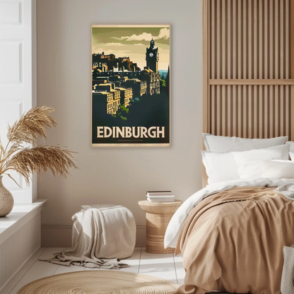 Edinburgh, Scotland Vintage Style Poster