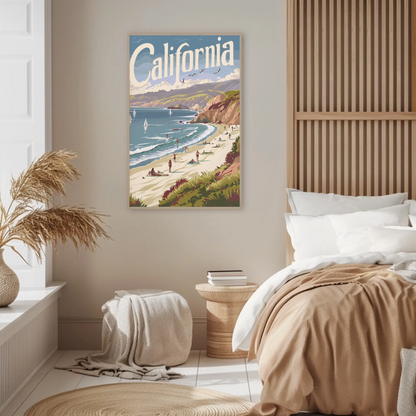 California Beach Vintage Poster
