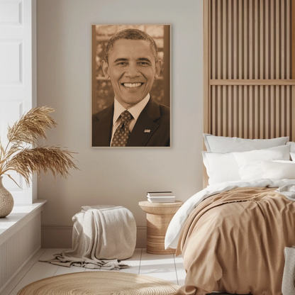 Barack Obama 44th President Sepia Photo