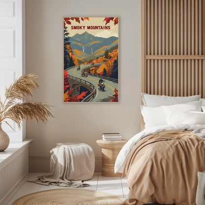Vintage Travel Poster - Smoky Mountains Autumn