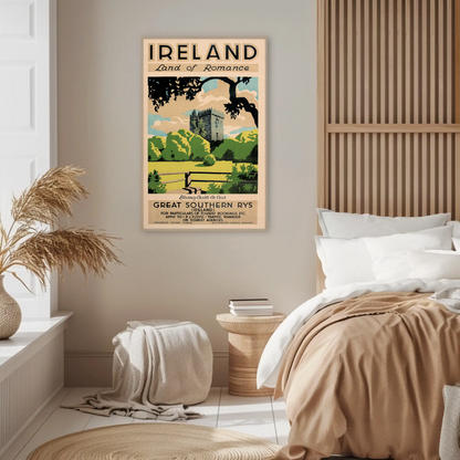 Ireland - Land of Romance Vintage Travel Poster