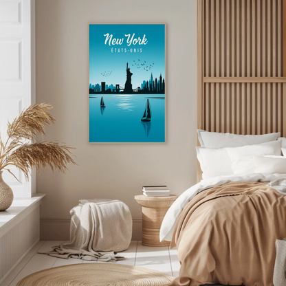 New York Statue of Liberty Vintage Poster
