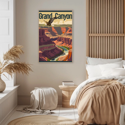 Grand Canyon Vintage Poster - Eagle Flight